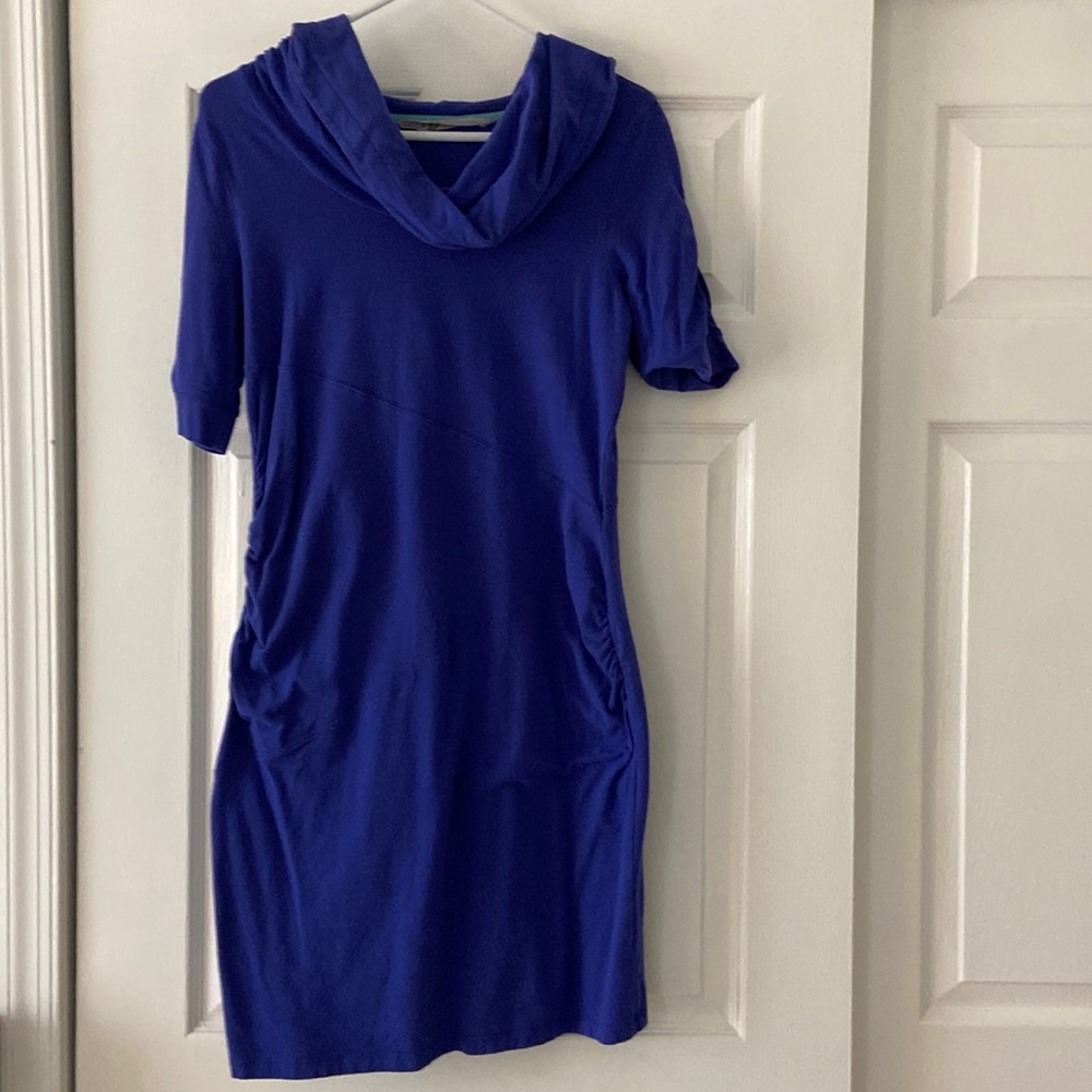 Body con dress with perfectly placed ruching.